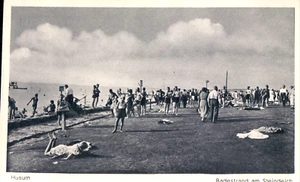 AK HUSUM Nordsee, Badestrand am Steindeich 30er - Picture 1 of 1