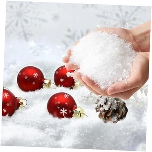Yahpetes Fake Snow Decoration Artificial Snow Sparkling Faux Fake Snow Dry - Picture 1 of 8