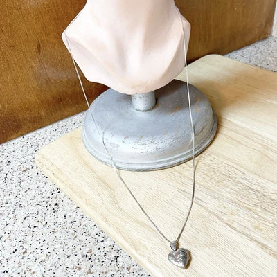 Collar medallón vintage de plata de ley .925 Italia cadena larga joyería patrimonial Foto 1 de 4