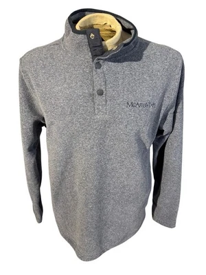 Charles River Quarter Snap Fleece 男式 M 蓝色 Heather 全新带标签套衫夹克 — 第 1/4 张图片