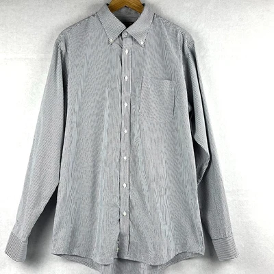 Nordstrom Trim Fit Striped Button-Up Shirt Size 17.5 34/35 Men's Long Sleeve - Image 1 of 4