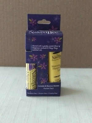 The Naked Bee 经典薰衣草和蜂蜡口袋包 - 乳液和润唇膏 — 第 1/4 张图片