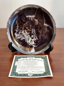 Bradford Exchange HÜTER DER NACHT Mystischer Geist WOLF TELLER Vivi Crandall Echtheitszertifikat - Bild 1 von 4