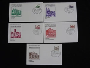 monetary reunification set of 9 FDC Germany 1990 - Picture 1 of 2