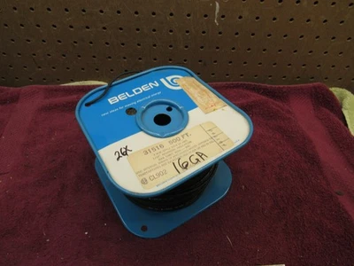 VINTAGE BELDEN 31516 3044 16 AWG 1/32" Neoprene Gancho/Fio de Chumbo 500' 300v #2 - Imagem 1 de 4