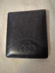Portafoglio classico pelle GHURKA bi-fold nero nuovo senza etichetta vintage 8 slot carte - Foto 1 di 9
