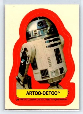 Pegatina R2-D2 1983 Topps Star Wars El Retorno del Jedi ROTJ #39 C1 Foto 1 de 2