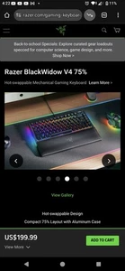 Razer BlackWidow V4 75% CZARNY - Zdjęcie 1 z 5