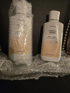 TWO White Barn Bath & Body Works Vanilla Suede Body Wash 10 fl oz/ea New - Picture 1 of 5