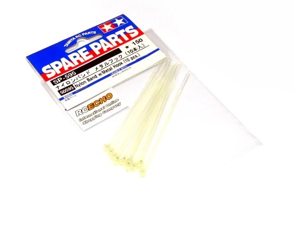 TAMIYA Spare Parts Nylon Band w/Metal Hook (10pcs.) SP-595 50595 - Image 1 of 1