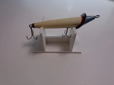 Señuelo de pesca Heddon de madera antiguo de colección - experto Dowagiac nariz pendiente temprana Foto 1 de 4