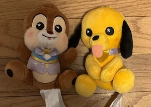 Adorable Miniature Disney Parks 4” Plushes - Dale & Pluto - Excellent Condition - Picture 1 of 9