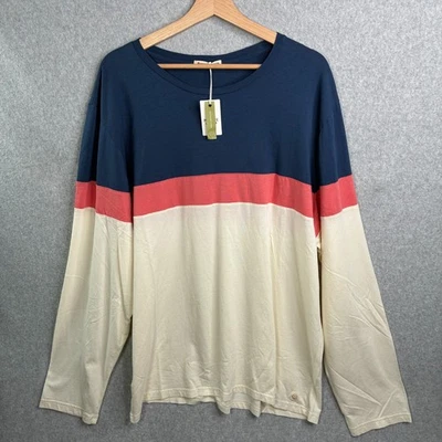 Camisa Jacob Capa Marina Para Hombres XXL Bloque de Color Manga Larga Camiseta Algodón Modal Foto 1 de 4