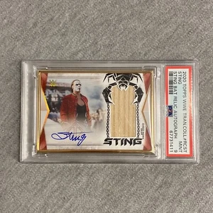 Topps WWE Transcendent Collection Sting Bat Relic 2020 autógrafo PSA 9 - Imagen 1 de 2