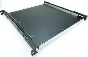 1 HE 19" ausziehbare Rackablage Rackauszug Ablage Trägereinschub Fachboden - Picture 1 of 8