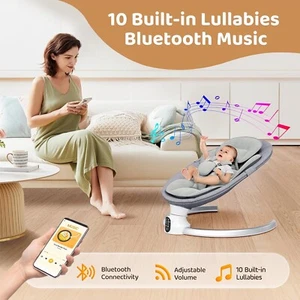 Electric Baby Swing Bouncer Chair - Bluetooth & Mobile App Controlled - Picture 1 of 9