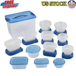 Food Storage Containers Set BPA Free Stackable Microwave Freezer Safe Plastic US - Picture 1 of 8
