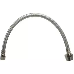 WOLVERINE BRASS 3/8" OD x 7/8" Ballcock x 9" Stainless Steel Toilet Connector - Picture 1 of 2