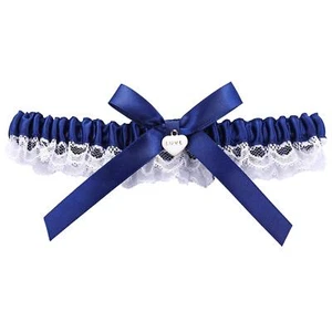 Blue Wedding Garters for Bride - Sexy Lace Wedding Garter Belt Something Blue... - Picture 1 of 7