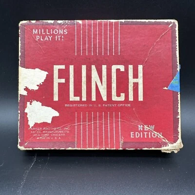 Vintage 1938 FLINCH Card Game Parker Brothers New Edition  Millions Play It! - Image 1 of 4