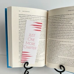 Bookmark, "Just One More Chapter," (Salmon) - Picture 1 of 2