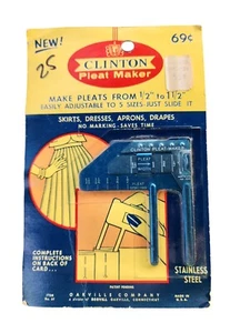Vintage Clinton Pleat Maker Stainless Steel 1961 Made In USA ~ NIP NOS - Picture 1 of 3