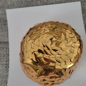 Super Exclusive Vintage Millinery Hat Gold LARGE SEQUINS - Picture 1 of 3