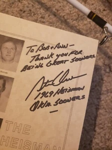 THE HEISMAN - Sixty Years Autographed STEVE OWENS OKLAHOMA SOONERS 1969 WINNER - Picture 1 of 2