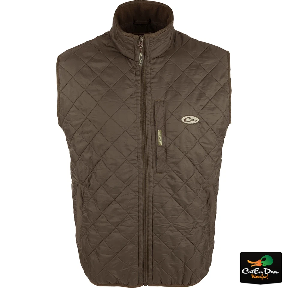 NEW DRAKE WATERFOWL DELTA QUILTED FLEECE LINED VEST - Image 1 of 1