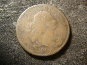 Busto drapeado fecha débil medio centavo flan decente NCX - Imagen 1 de 2