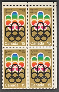Canada #624 UR CB, 1976 Olympic Games "COJO" Symbol (1973) 15¢ XF MNH - Picture 1 of 2