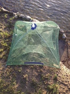47,köderfisch senke,Reuse,Köderfisch reuse,Senke klappbar,Klappsenke,4 Eingänge - Bild 1 von 5