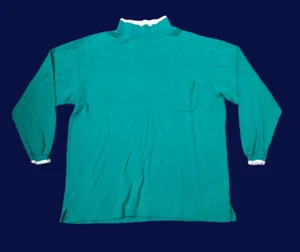 Vintage Eddie Bauer Green Long Sleeve Pullover Shirt USA Size L Mens - Picture 1 of 9