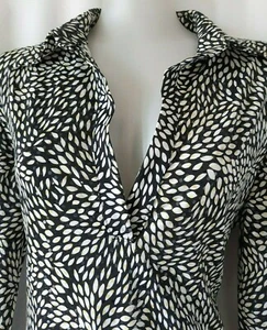 Vintage Sharagano Paris Women Shirt Dress Knit Glue-On Sequins Made In France M - Picture 1 of 10