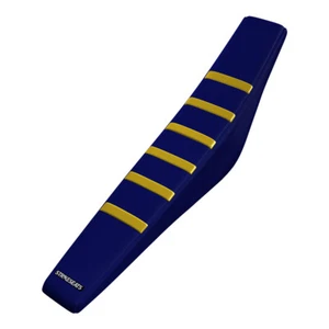 Husqvarna FE 250 350 450 2022 2023 Pinza cubierta de asiento acanalada azul amarillo costillas - Imagen 1 de 2