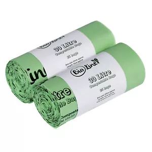 Fodere per pattumiera compostabile 50 x 30 litri (rotolo grande) BioLiner Kerbside - Foto 1 di 5