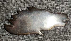 Vintage Horse Head Mustang Belt Buckle Silver Tone Silhouette 3 3/4" W 1 3/4" H - Picture 1 of 2