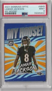 2021 Panini Donruss Optic Lamar Jackson My House! PSA 9 #MH9 - Picture 1 of 2