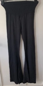 Offline by Aerie Real Me Hi-Rise Super Flare Black Leggings with Ribbed Waist M - Picture 1 of 5