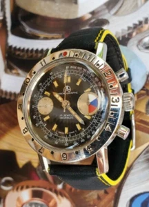 Ollech & Wajs Silverknight Cronografo Vintage, 1967 Completamente revisionato - Foto 1 di 11