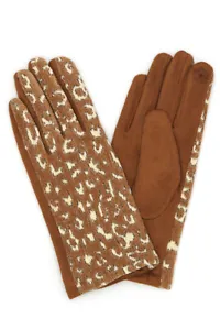 ScarvesMe Women's Winter Warm Soft Lurex Leopard Animal Pattern Gloves - Picture 1 of 2
