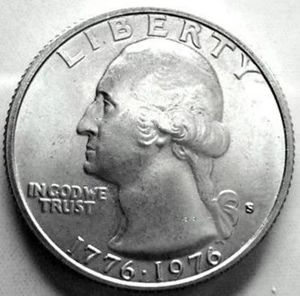 United STATES (Washington) Silver Quarter Dollar 1976,UNC. - Imagen 1 de 6