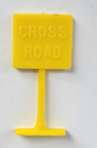 1954 Vintage Premium Cracker Jack Preis Spielzeug Kreuz Straße Verkehrsschild Stand Up - Bild 1 von 2