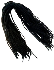 Wool Strips Rug Hooking BLACK #6518, 18" long #4 Blade Cut 50 ct. Dorr Mill - Picture 1 of 2