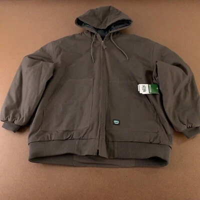 Casaco com capuz Key masculino tamanho XLR casca marrom isolado pato zíper completo novo com etiquetas - Imagem 1 de 4