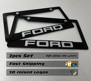 License Plate Frame for Ford 2PCS LICENSE COVER Front&Rear FAST SHIP - Bild 1 von 5