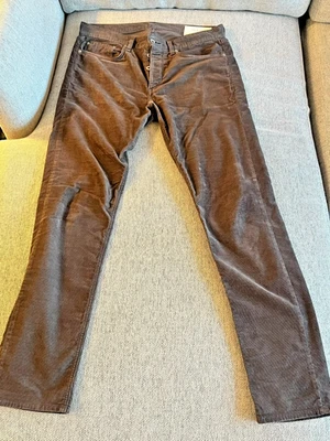 Mens Rag & Bone Brown Corduroy Pants (Fit 2, 33) - Image 1 of 3