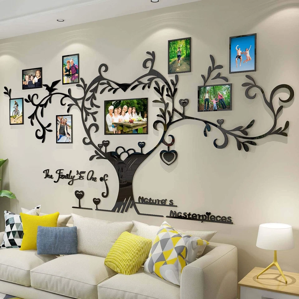Love Family Tree Picture Frame Collage Removable 3D DIY Acrylic Wall Decor St... - Image 1 of 4