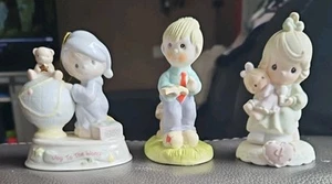 Lot Of 3 Figurines 2 Precious Moments 1 Other Joy To The World Growing In Grace - Picture 1 of 16