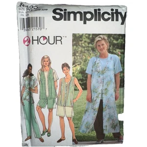 Simplicity 8135 Best Top Pants Shorts 2 Hour Sewing Pattern Plus Sz 26W-32W FF - Picture 1 of 4